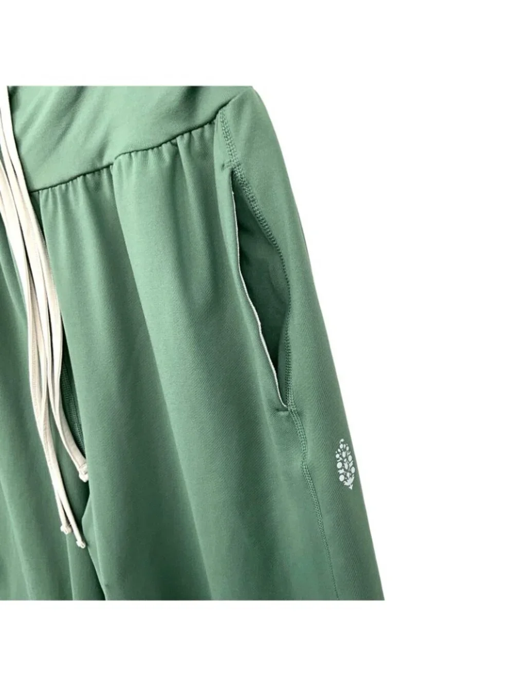 FP Movement Take It Easy Jogger Pants Womens Medium Green High Rise Relaxed